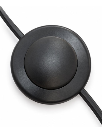 Cable lámpara de pie negro 3,5 m largo, interruptor al piso y enchufe