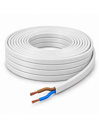 Cable Plano Envainado 2x0,75mm Blanco Precio por Metro