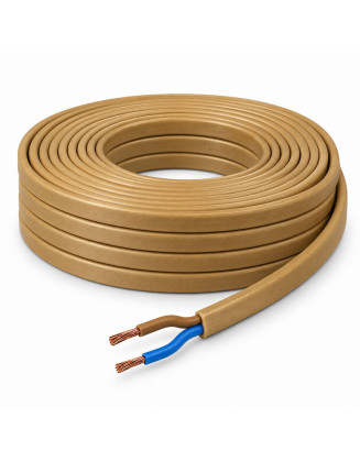Cable Plano Envainado 2x0,75mm Dorado Precio por Metro