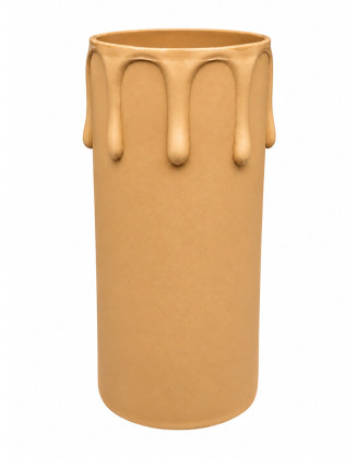 Cubrevela policarbonato E27 café antique, 8 cms de altura y 4 cm ancho interno