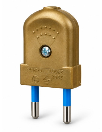 Enchufe macho dorado