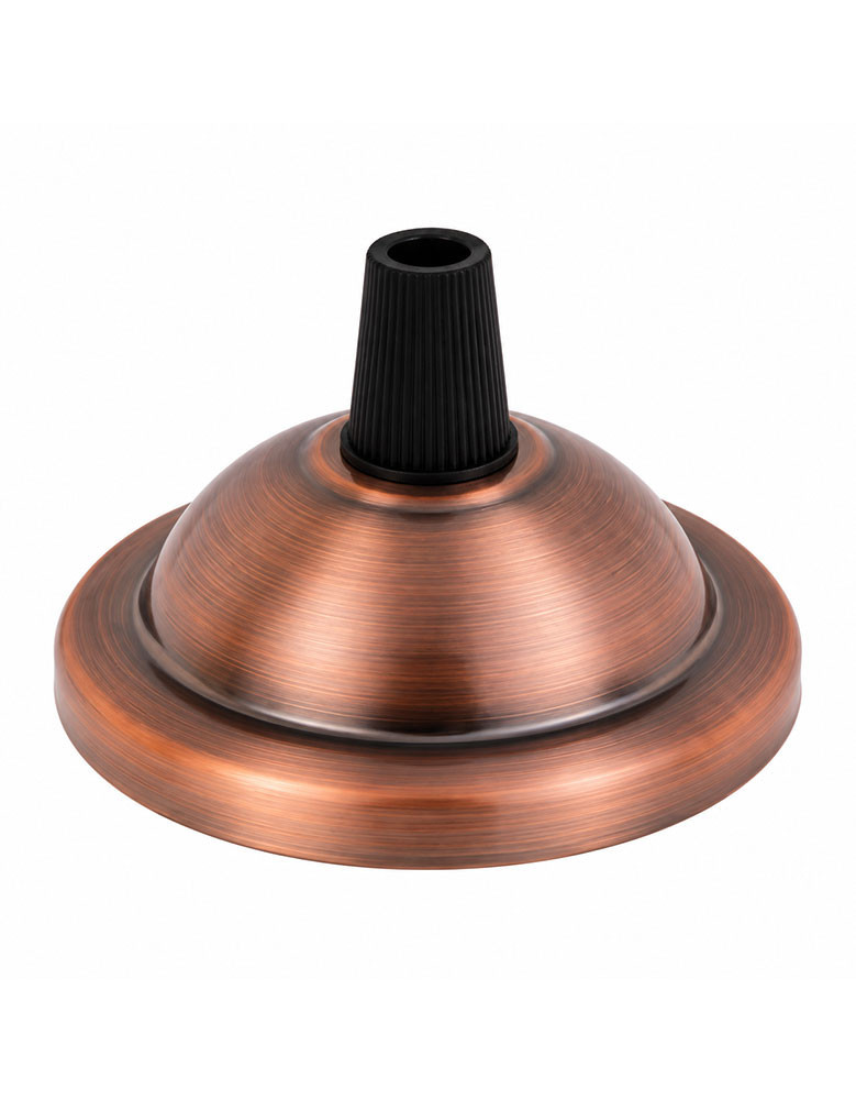 Baldaquín 65mm ancho y 25mm altura, cobre oscuro, incluye soporte y fijaciones