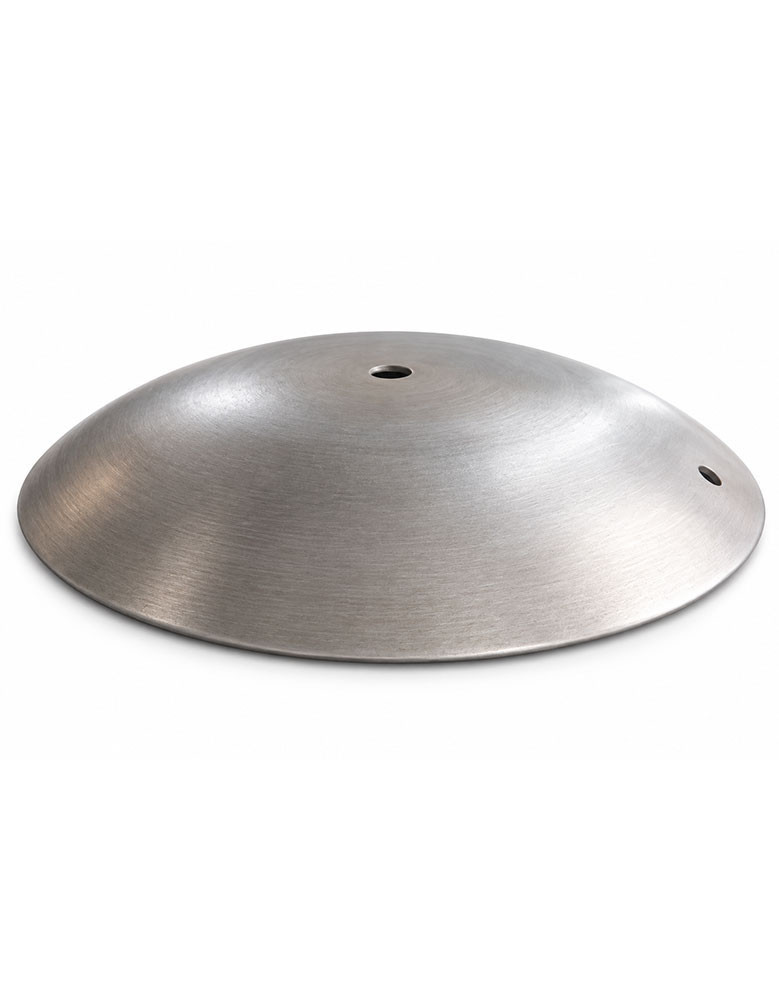 Pieza metálica nro 124, diámetro 177mm, altura 22mm, con 2 perforaciones