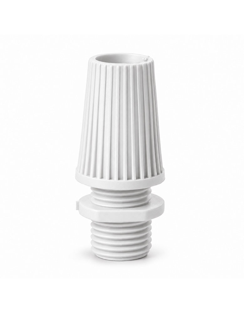 Fijador Cable Blanco 10mm, Prensa Estopa