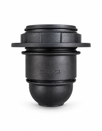 Portalámpara Soquete Anillo E27 negro