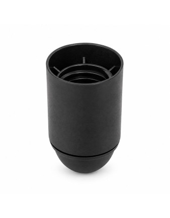Portalámpara Soquete Liso E27 negro
