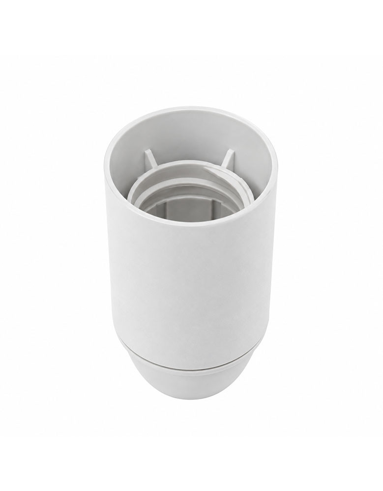 Portalámpara Soquete Liso E27 blanco