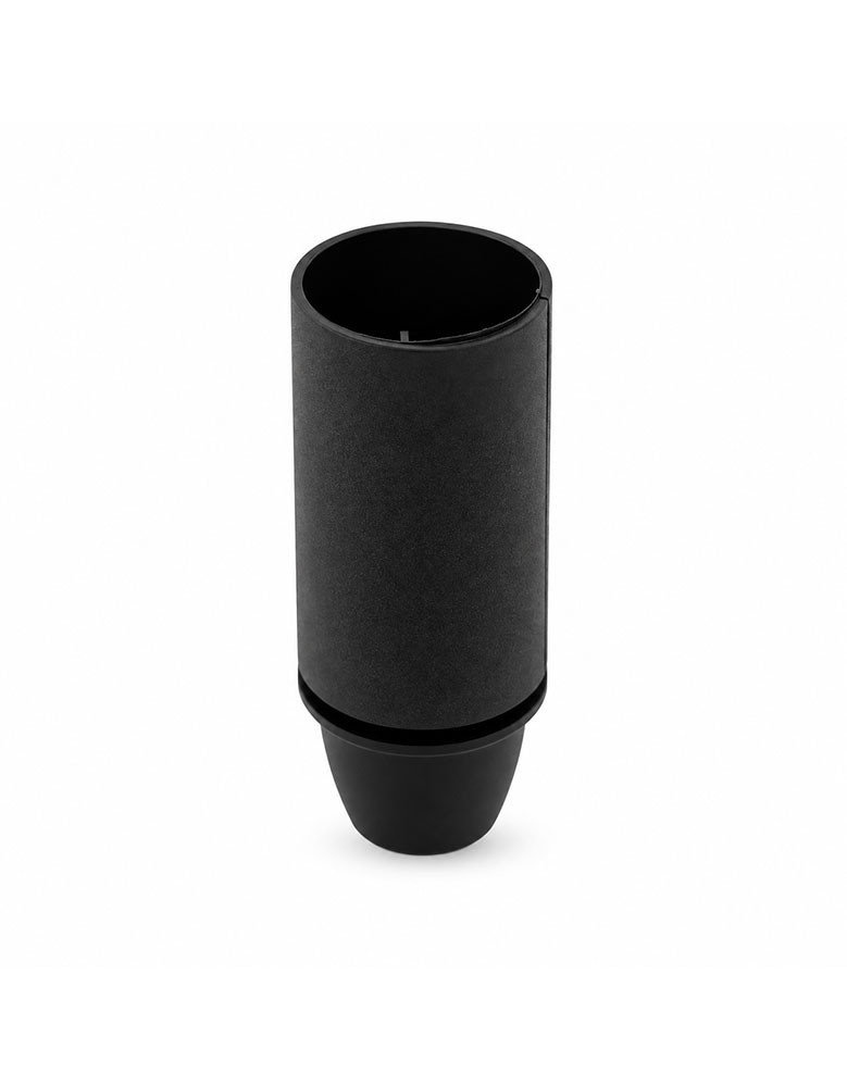 Portalámpara Soquete Liso E14 negro