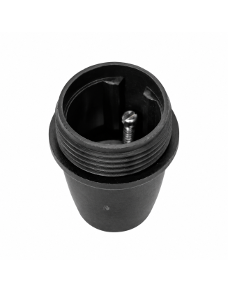 Portalámpara Soquete Liso E14 negro