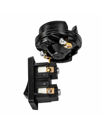 Portalámpara Soquete con Tecla Interruptor E27 negro, liso