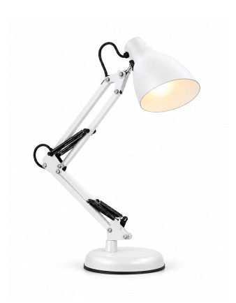 Lámpara Articulada escritorio Blanca con base, 1 luz E27