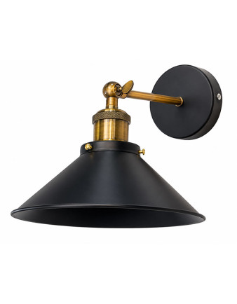 Aplique industrial vintage brazo articulado pantalla negra