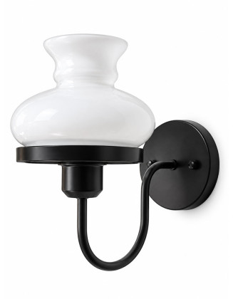 Aplique romano negro aro 13 con tulipa 13 opal
