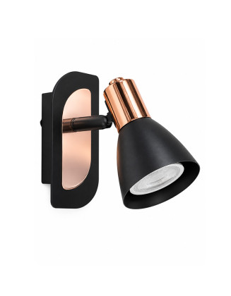 Foco negro con cobre 1 Luz GU10