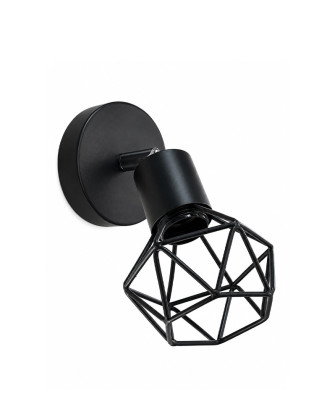 Foco vintage negro geometrico 1 luz E27