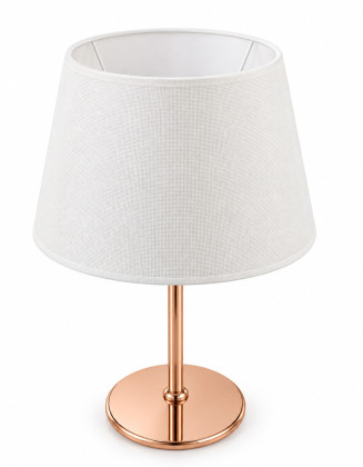 Lámpara de sobremesa E27 barilla acero rose gold mate