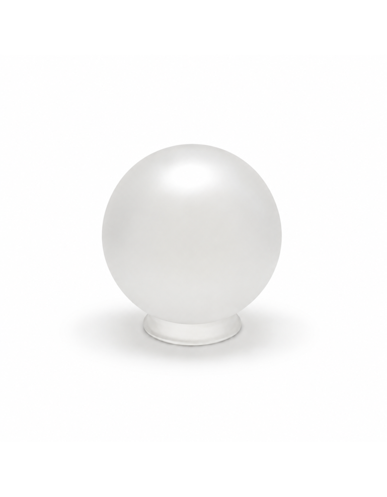 Globo 18 cms vidrio satinado, boca 9.0 cms