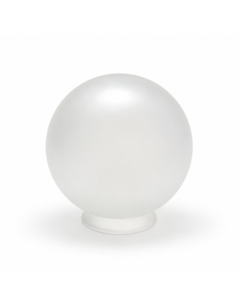 Globo 20 cms vidrio satinado, boca 9.8 cms