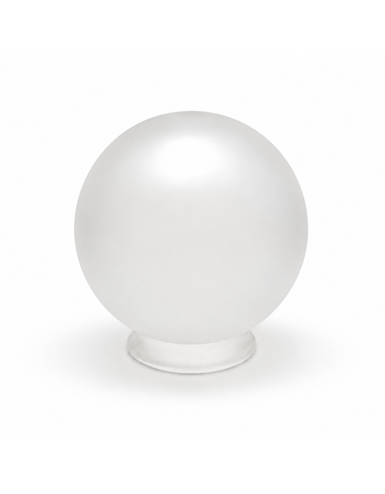Globo 25 cms vidrio satinado, boca 11 cms
