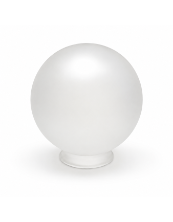 Globo 30 cms vidrio satinado, boca 14 cms