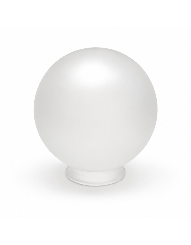 Globo 30 cms vidrio satinado, boca 14 cms
