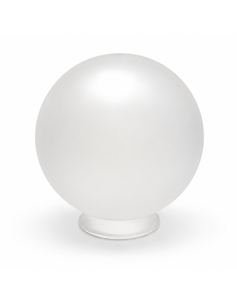 Globo 35 cms vidrio satinado, boca 14 cm