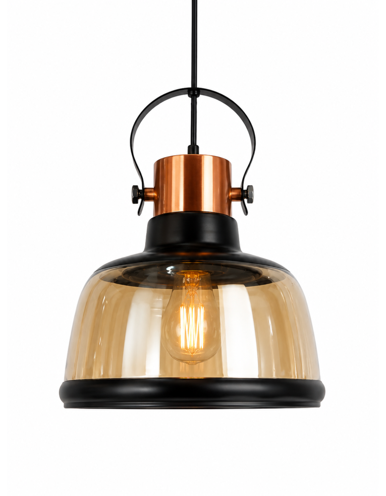 Colgante Industrial Vintage Ambar Manilla